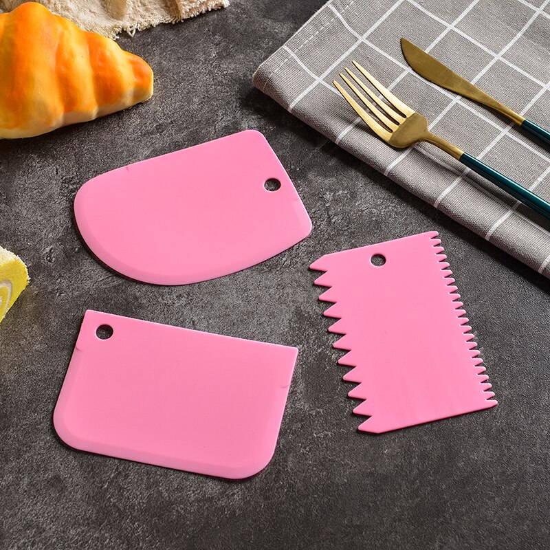 3 pcs/set Dough Cake Cutter Slicer Spatula for Cake Cream Scraper Cake Blade Spatula For Cake Patisserie Cake Tool