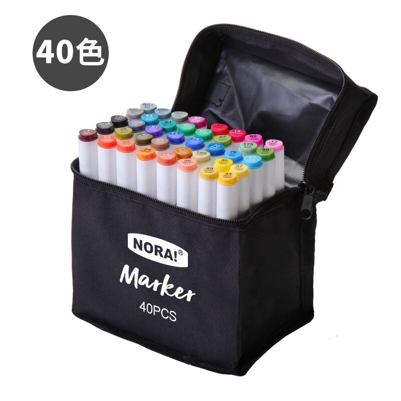 30/40/60/80 Kleuren Schetsen Markers Manga Graffiti Markers Tekening Set Highlighter Voor Sktechbook Scrapbooking Art levert: 40 Colors