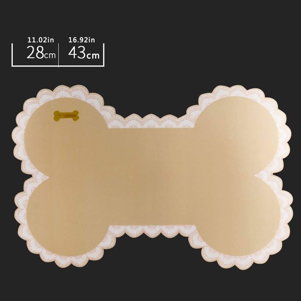 Bone-shaped Pet Feeding Mats Non-slip Pet Dogs Cats Bowl Mat Pad Food Bottle Feeding Placemat Pet Supplies