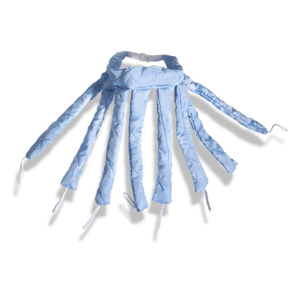 Bigoudis en forme de poulpe, sans chaleur, pour cheveux doux, outil de coiffure: Blue