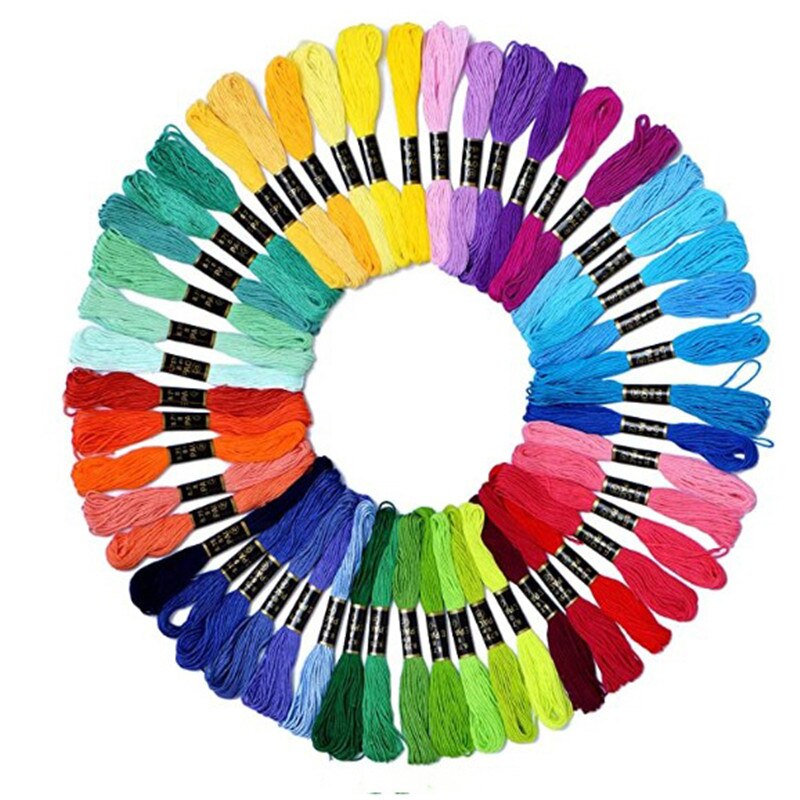 50PCs Threads Stitch Thread Knitting Handmade Floss For Sewing Skeins Craft Embroidery Thread linha de costura Kit