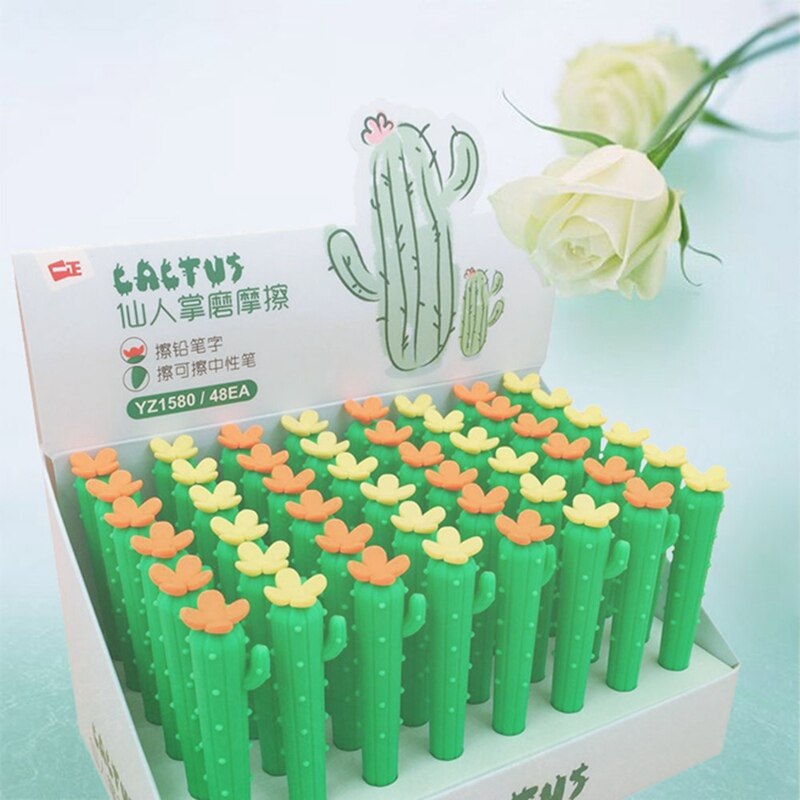 Kaktus nyhed viskelæder gummi grøn plante primær elev præmier salgsfremmende papirvarer salg