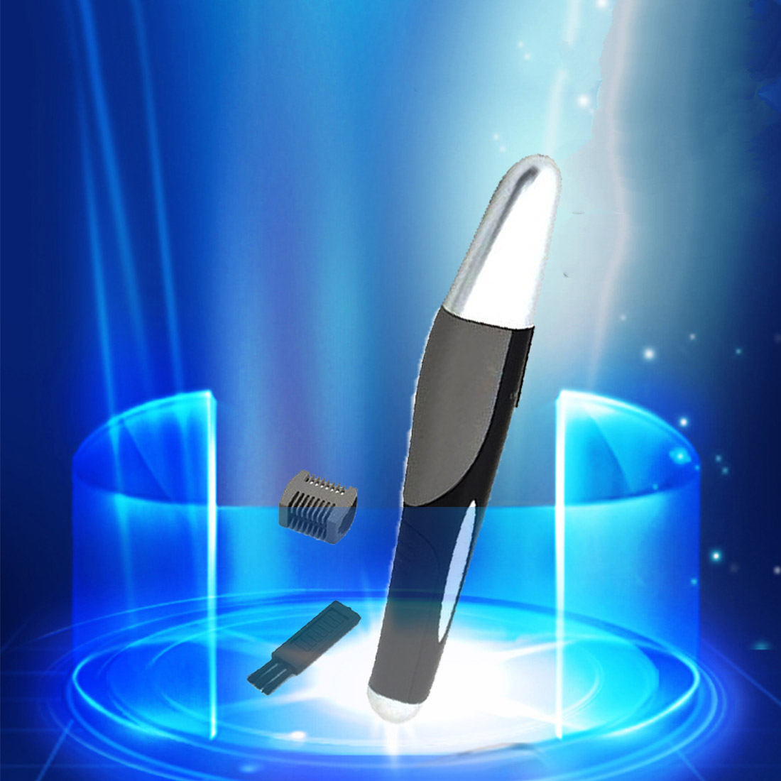 Face Sideburn Hair Trimmer Eyebrow Nose Hair Trimmer Nose Ear Hair Removal Clipper Shaver Personal Electric Built in LED Light