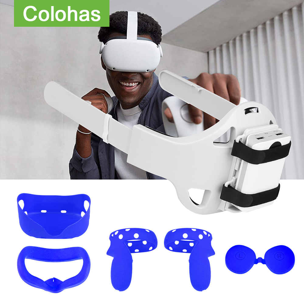 Verstelbare Oculus Quest 2 Halo Head Strap Vr Accessoires Siliconen Beschermhoes Opbergtas Voor Oculus Quest 2 Elite Band
