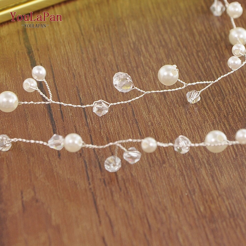 Youlapan bruidstiara bruidshaarwijnstok bruidshaaraccessoires handgemaakte bruidshoofdband bruidshaarsieraden  hp98