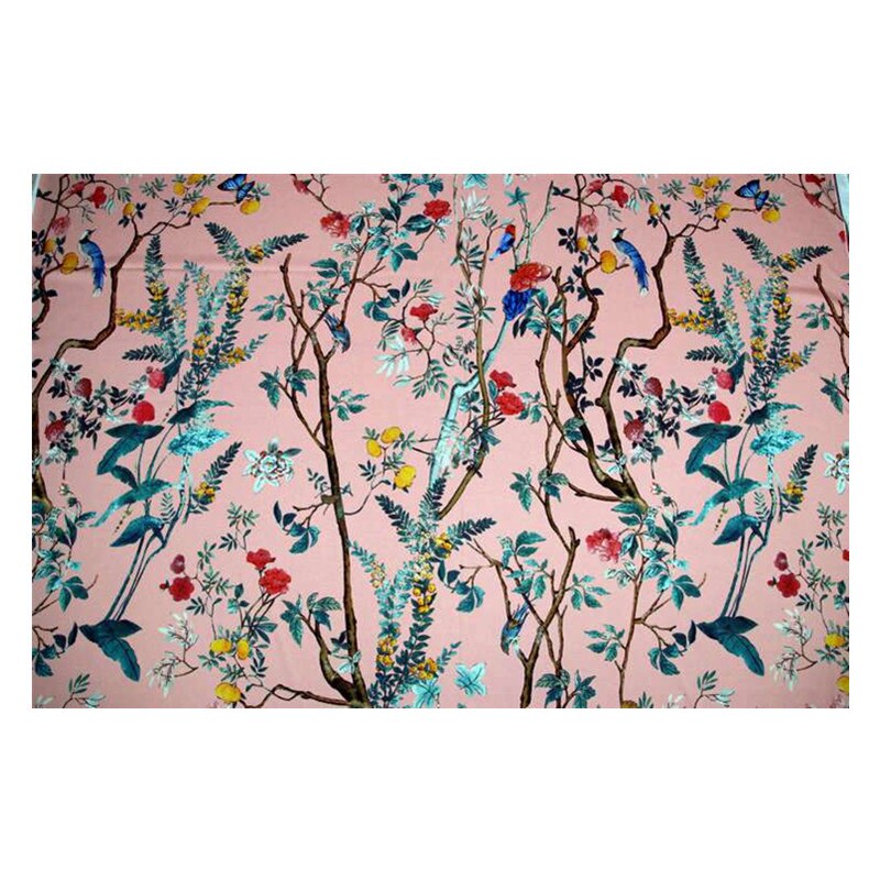 145cm printed fabric dress scarf satin fabric Italian brand clothing polyester fabric material cloth