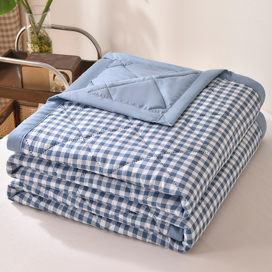 Sommertynn dyne myk klimaanlegg fire sesonger dyne maskinvaskbar enkelt dobbelt teppe ultralyd vattert dyne