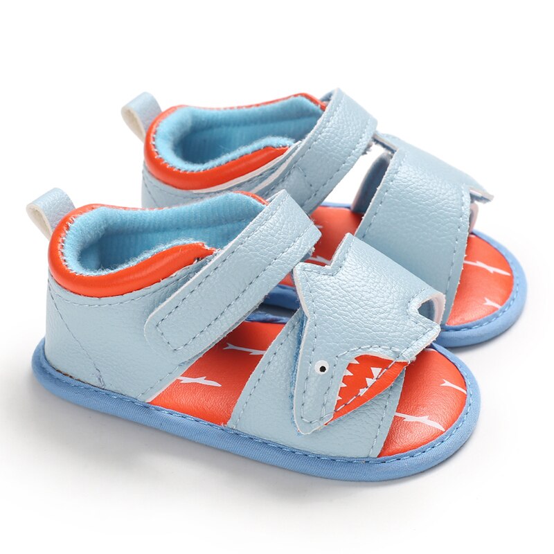 Trend Zomer Baby Baby Meisjes Jongens Sandalen Cartoon Shark Vorm Zachte Zool Pu Lederen Schoenen Antislip prewalker: 2 / 13