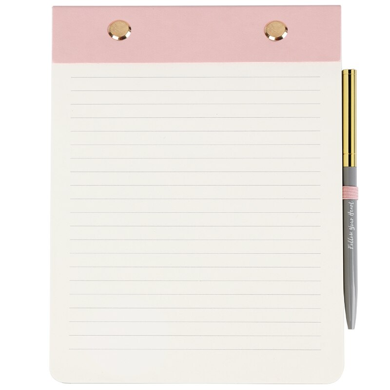 Stationery Light pink Notepad with Ball Pen Set Thickening Can Tear Away Message Notepad Post Stationery Sets For Girls