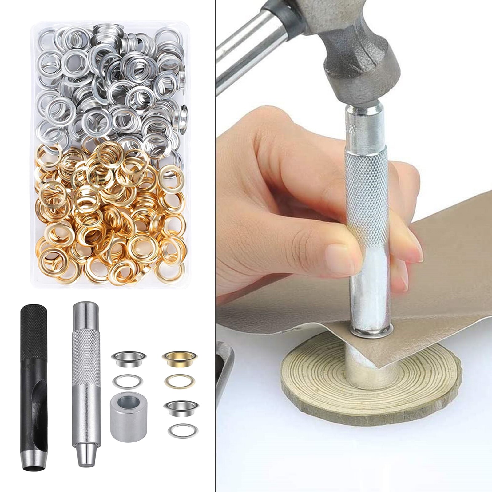 Grommets Oogjes Lederen Tassen Grommet Setting Tool Canvas Met Opbergdoos