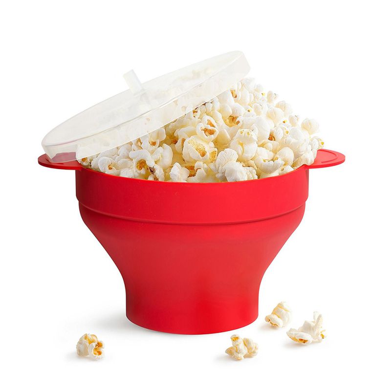 DIY Popcorn Bucket Bowl Maker With Lid Collapsible Norbi Microwave Air Popcorn Bowl Kitchen Easy Tools Silicone