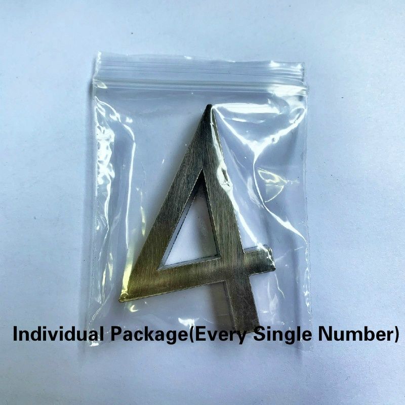 60mm Self Adhesive House Number Sticker For Apartment Plastic Doorplate Home Door Plaque Numbers Signs Mailbox Street Numbers