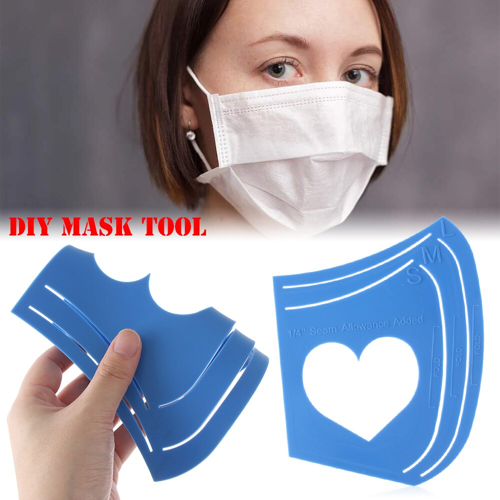 Face Masks Template 3 sizes Reusable Silicone Template Handmade Masks Tools Sewing Ruler Template DIY Face Mask Tools