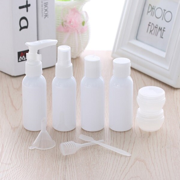 9Pcs/set Beauty Mini Lotion Travel Accessories Plastic Transparent Empty Portable Container Bottle Squeeze Tubes Makeup Tool