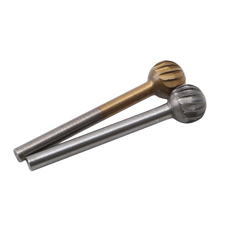 Grinding Head Double Slot Cylindrical Ball Head Milling Cutter Woodworking Metal Rotary Fi