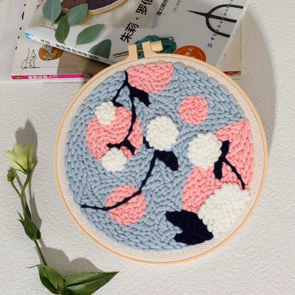 Beginners Naald Draad Diy Ambachten Ornament Handgemaakte Kruissteek Kit Bloem Borduren Naald Punch Borduurwerk Hoepel: 7