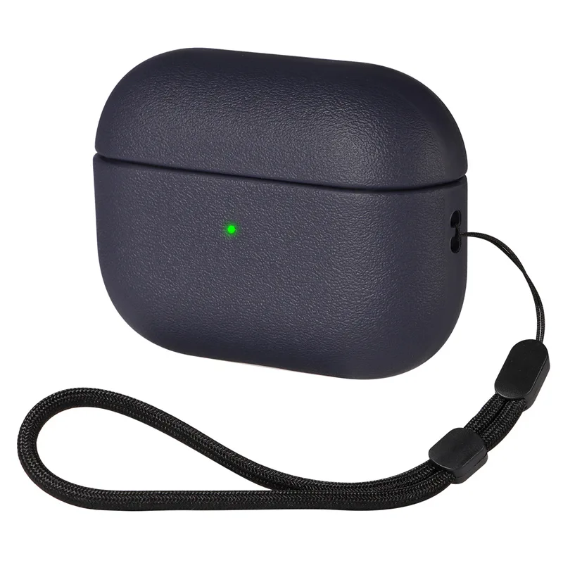 Capa de grão de couro para airpods pro 2 para airpods pro 3 caso airpods 4 3 apple bluetooth fone de ouvido acessórios proteger máquina: M / Cáqui