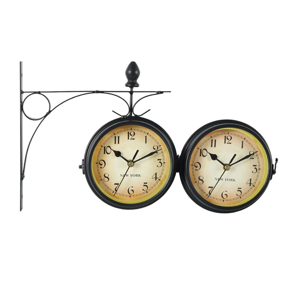 European-style Double-sided Wall Clock Classic Clocks Monochrome