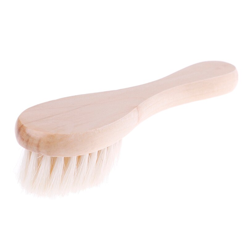 1 stücke Haar Pinsel Kamm Holzgriff Neugeborenen Baby Haarbürste Kleinkind Kamm Weiche Wolle Haar Kopfhaut Massage Für Baby einzelhandel