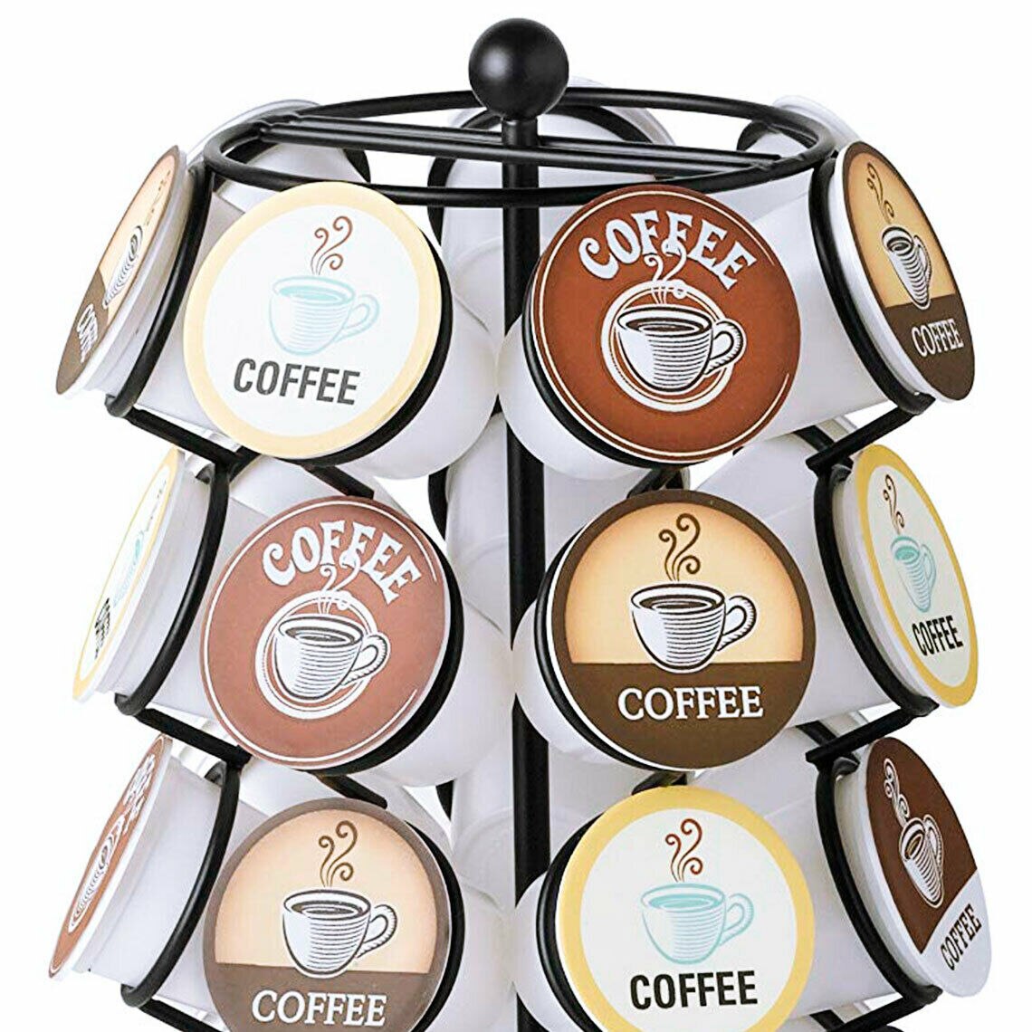 Coffee Maker Cup Holder Rack 35 K Cups Pod Keurig Carousel Serve Storage Kitchen Coffee Pod Holder Dispenser