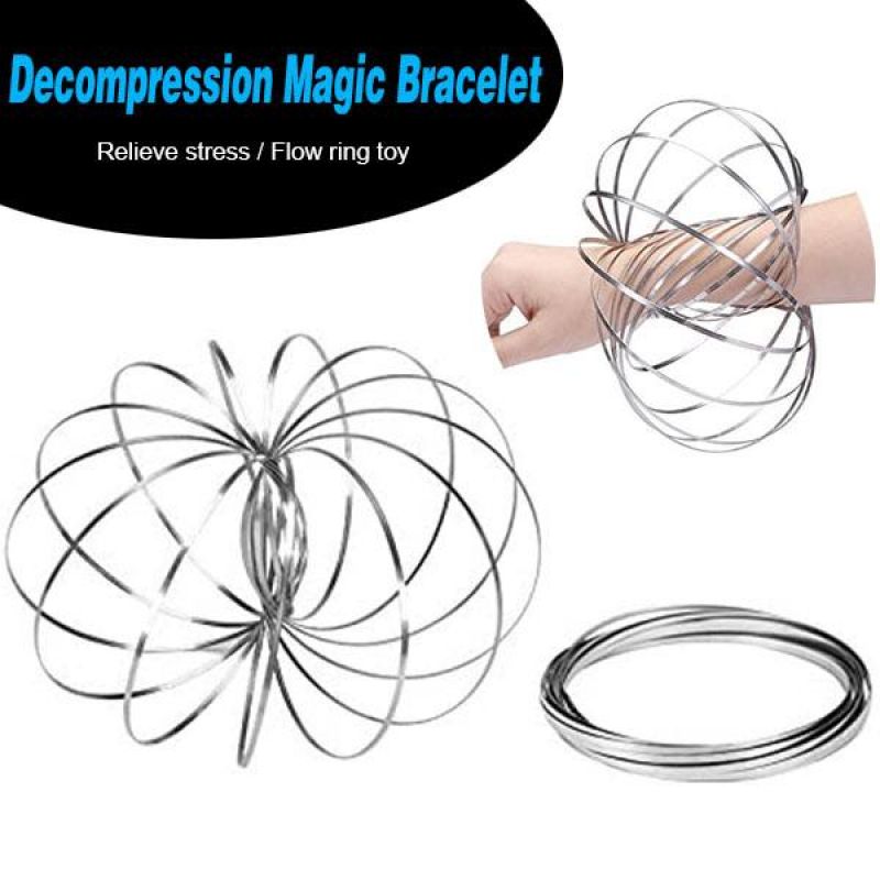 Bracelet magique de décompression hypnotique, en acier inoxydable, cercle magique, Anti-stress, accessoires de décoration, jouet