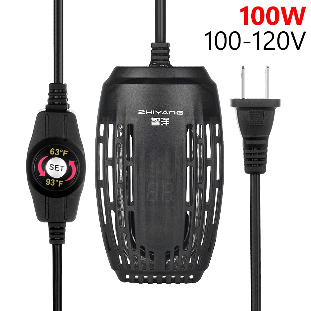 Temperature Control Heater Digital EU/US 100W Submersible Heating Aquarium Fish Tank Adjustable Rod With Auto Thermostat Water: US
