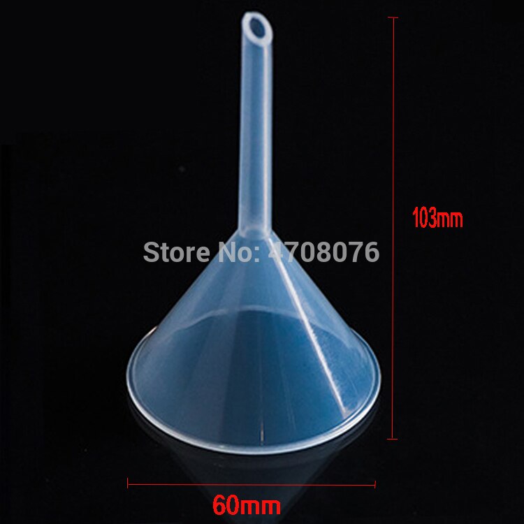 Entonnoir en plastique PP transparent pour laboratoire, cuisine, garage, ouverture de alimentaire, 2 lots/paquet