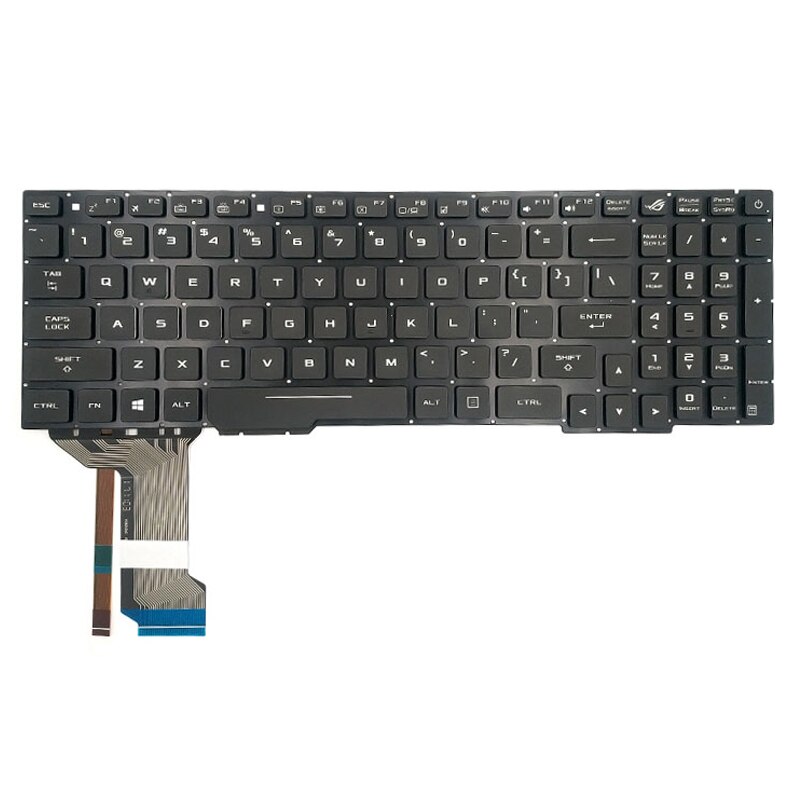 Angielski wymiana klawiatury laptopa Asus GL553 serii GL553V GL553VW ZX553VD ZX53V FX553VD nas układ z podświetleniem: czarny