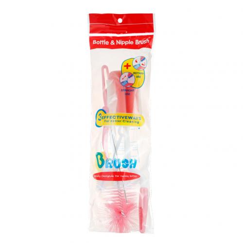 5Stck 360 Dreh Baby Milch Flasche Pinsel Fütterung Stroh Nippel Reinigung Werkzeug Reinigung Glas Milch Flasche Reiniger Küche Werkzeuge: Rosa