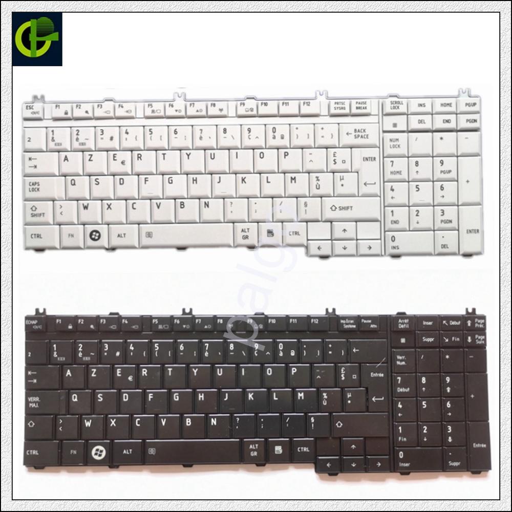 Fransk azerty tastatur til toshiba qosmio  g50 g55 f60 x205 x305 x505 f750 f755 tecra  a11 s11 med nummertastatur fr