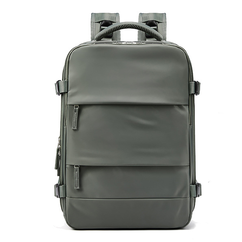 Buylor mochila de viagem feminina 16 polegadas grande capacidade multi-função mala de carregamento usb mochila de bagagem de curta distância: Dourado