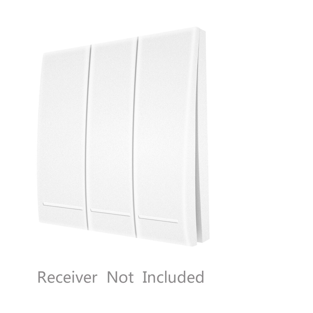 433 mhz trådlös smart switch rf fjärrkontrollmottagare tryckknappskontroll väggpanelsändare ,2- vägs /3- vägs multikontroll: 3 gäng vit