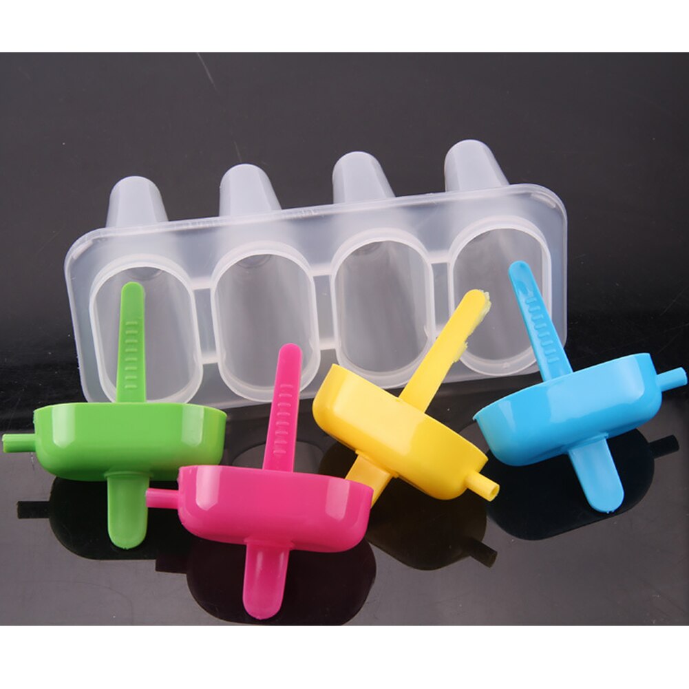 4 Grids DIY Multifunction Cocktails Yogurt Practical With Drinking Straw Freezer Ice Lolly Mould Home Non Stick Kitchen Tools
