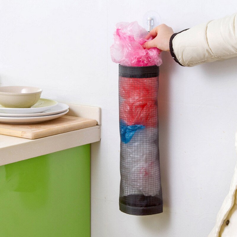 Sac plastique accrochable de rangement | Sac accrochable de cuisine 40*12CM sac en maille pour légumes, pommes de terre, fruits, distributeur sac de rangement de cuisine, conteneur organisateur