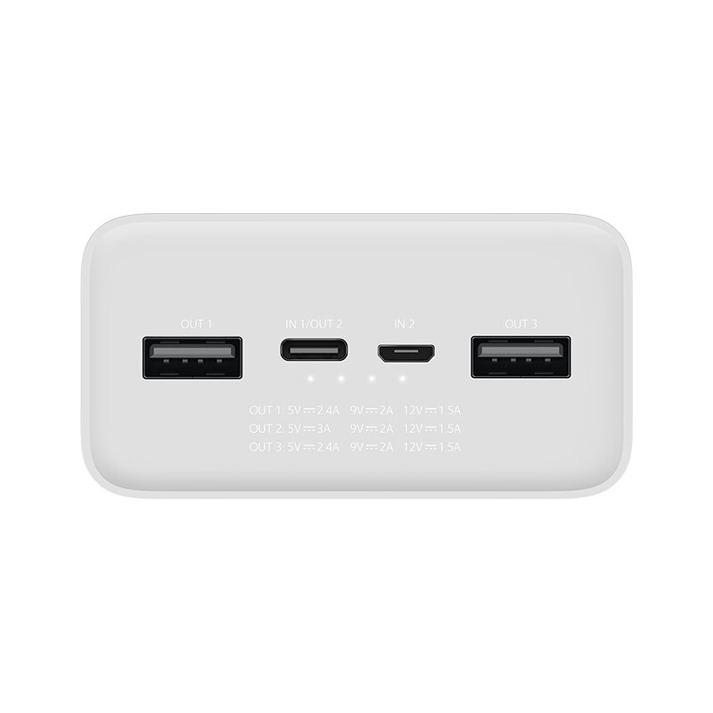 Xiaomi Power bank 3 30000mAh PB3018ZM 3 USB Type C 18W Fast Charging Portable Mi Powerbank 30000mAh External Battery Poverbank
