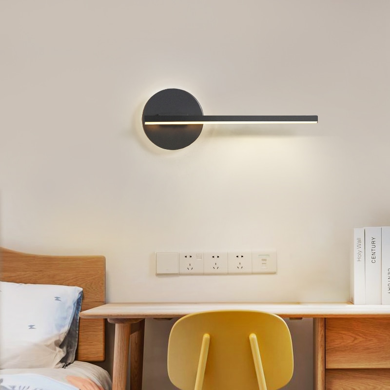 Moderne led wandlamp voor slaapkamer woonkamer studeerkamer Verstelbare home deco wandlampen wit zwart afgewerkt 90-260V