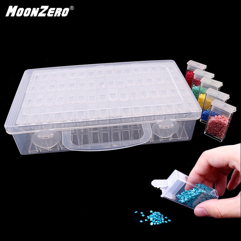Diamant borduurwerk diamant schilderen tool! Daimond doorzichtige plastic opbergdoos, sieraden Boor Opbergdoos