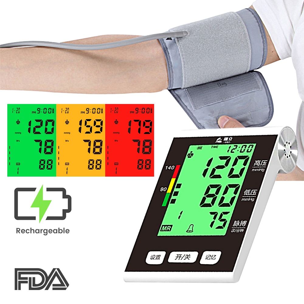 Bp Bovenarm Bloeddrukmeter Automatische Bloeddrukmeter Bloeddrukmeter Tonometer Voor Meten Arteriële Druk
