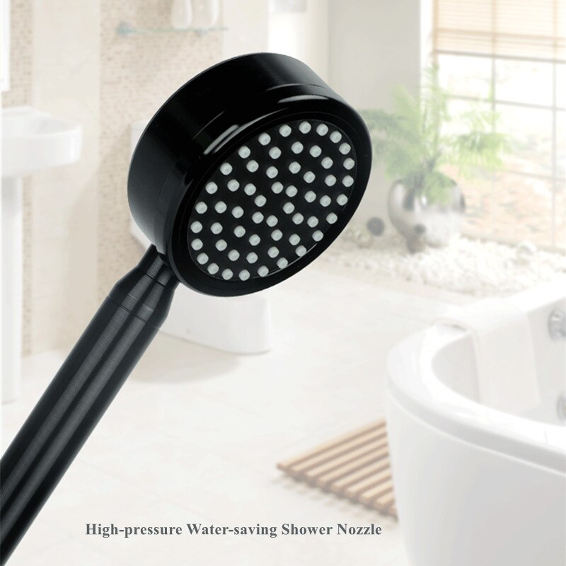 Badkamer Accessoires Sproeier High Flow Regen Afneembare Douchekop Zwart Verwijderbare Handheld Waterval Douchekoppen Hoge Druk