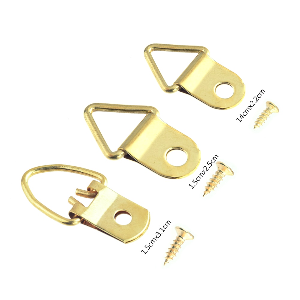 50pcs Golden Triangle DRing Hanging Picture oil P... Grandado