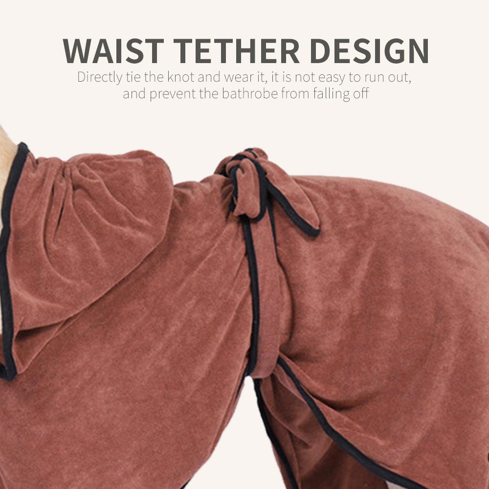 S / m / l / xl kjæledyr hund katt badekåpe myk raskt absorberende vann fiber kjæledyr tørking håndkle kappe med hatt katt kjæledyr grooming hund tilbehør