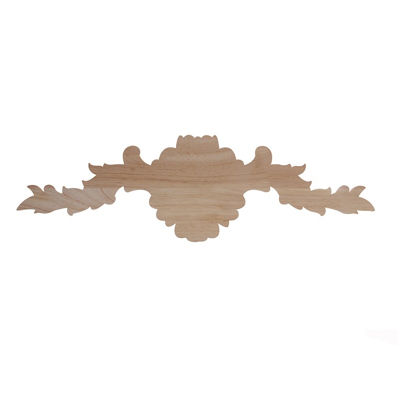 Woodcarving Decorative Applique Furniture Cabinet Door Applique Door Lintel Decorative European Carved Wood Flower Rubber Wood