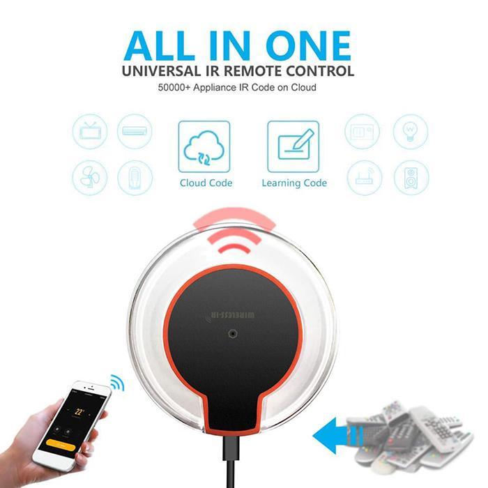 Sonoff WiFi-IR télécommande IR Hub de contrôle Wi-Fi compatible télécommande infrarouge pour climatiseur TVDVD en utilisant l'application de vie intelligente Tuya