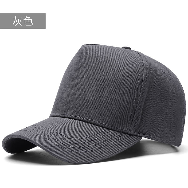 5 paneler dyb top stor størrelse baseball kasketter voksen bomuld trucker hat mænd kvinder udendørs fritid solhætte 56-60cm 60-65cm: Mørkegrå / 60-65cm