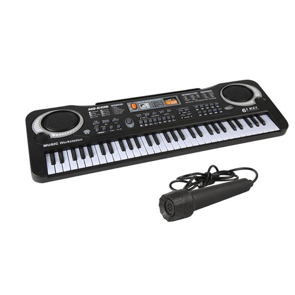 61 keys digital electronic keyboard and electric microphone led P0W7 music Y5D7