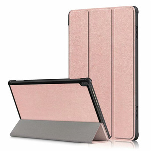 Capinha para lenovo tab m10 10.1 capa funda TB-X605L TB-X605F TB-X505F TB-X505L TB-X505X magro suporte de dobramento magnético capa escudo: Rose Gold