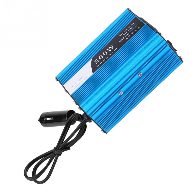 500w dc 12v til  ac 220v-240v topp 600w bil strømomformer omformer dobbel usb lader adapter biltilbehør ankomster