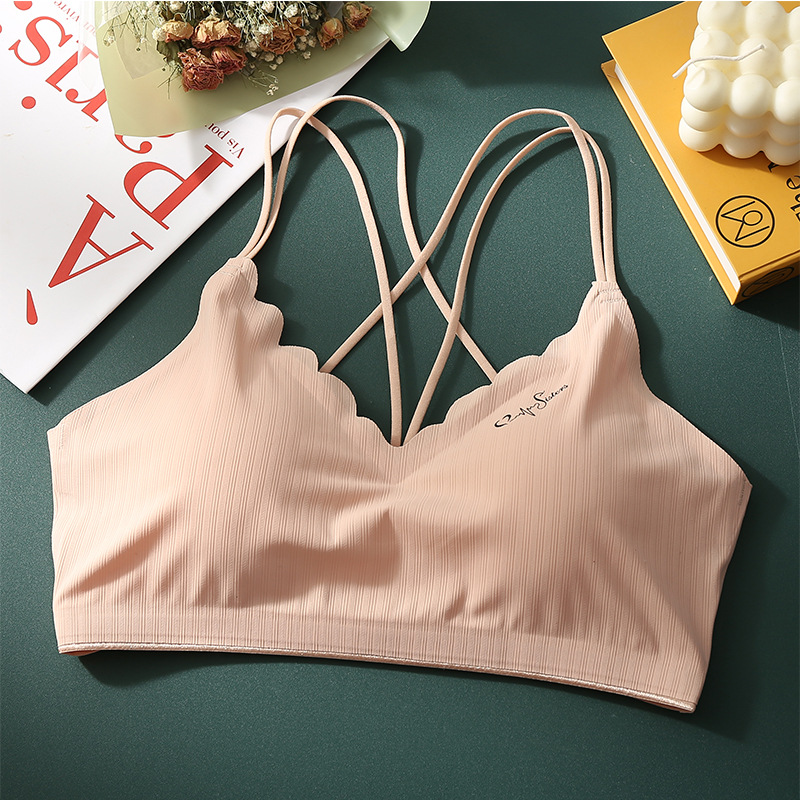 Women Tube Tops Female Crop Top Seamless Underwear Backless Sleeveless Tank Bra Sexy Intimates With Removable Bandeau Top: pink