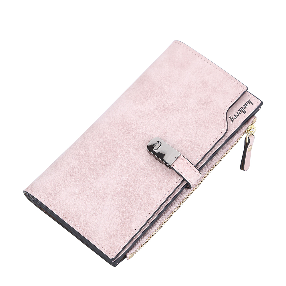 Women Long Wallets Magnetic Buckle Card Holder Classic Female Purse Zipper Wallet For Girl