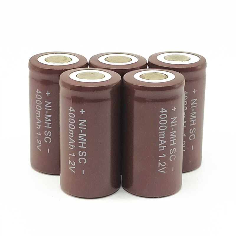 NI-MH SC batterij oplaadbare batterij sub batterij SC Ni-Mh batterij 1.2V 4000mAh voor Zaklamp/noodverlichting Elektrische tool: 5PCS